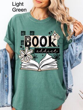 Comfort Colors Book Lover Graphic Tee Cute Reading Shirt Literary Reader